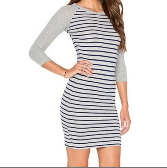 Hye Park and Lune Sabrina Gray Blue Sweater Dress - Picture 1 of 4